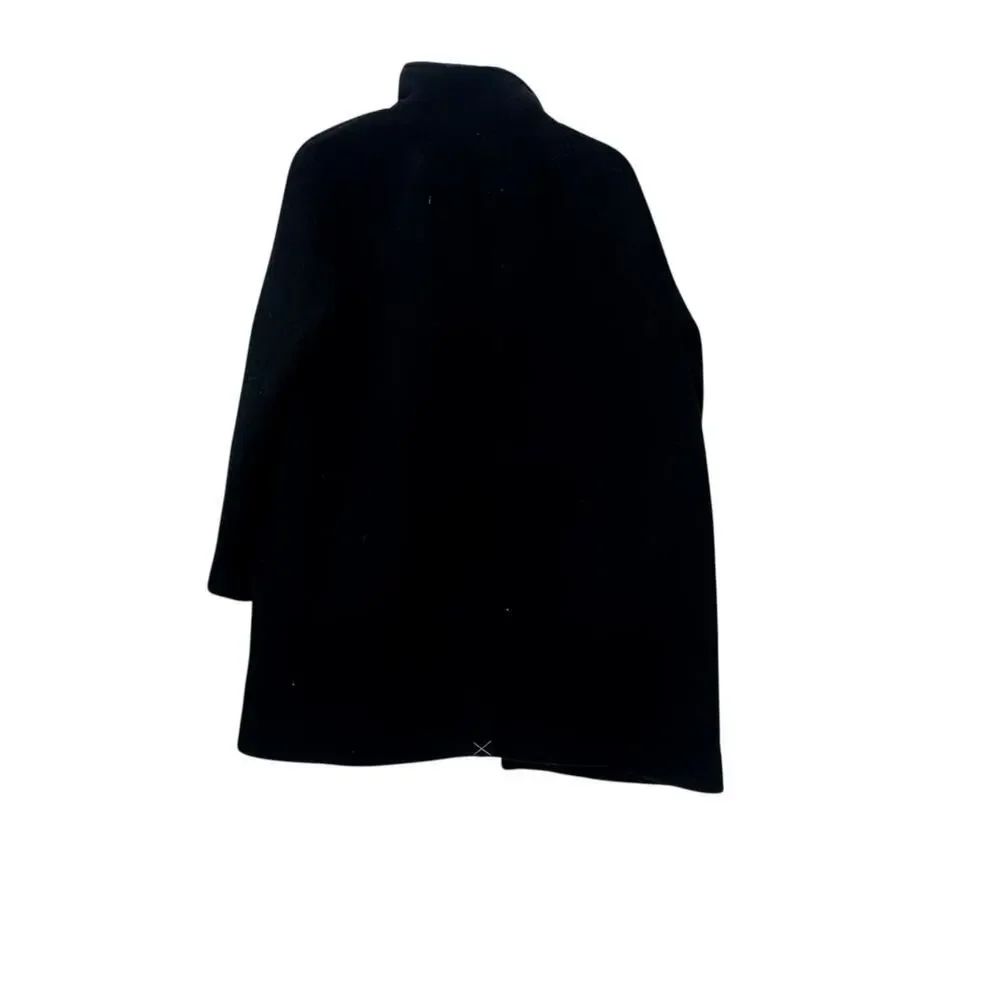 J. Crew Toscana Coat in Italian Stadium-Cloth Wool Blend Black Size 10 NWT - Picture 8 of 12